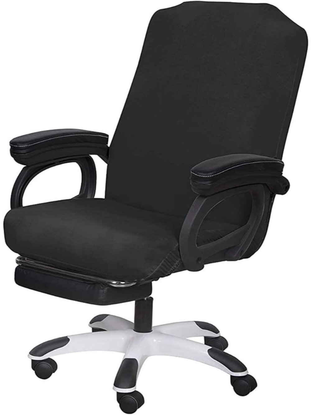 Office Chair Cover- Large, Black- Removable Computer Cover for with Zipper Unive